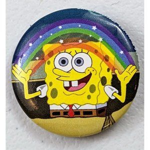 Spongebob Squarepants Round Rainbow Pin
